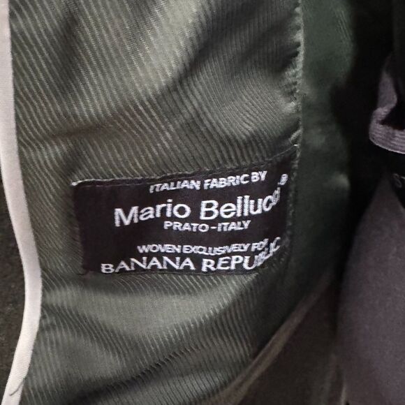 Banana Republic Olive Green Peplum Jacket by Mario Bellucci XL - Picture 4 of 11